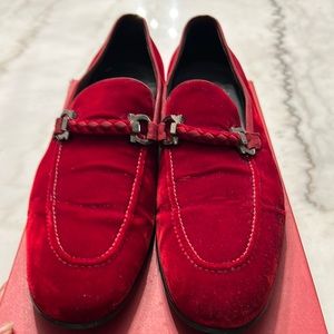 Authentic Ferragamo Velvet loafers